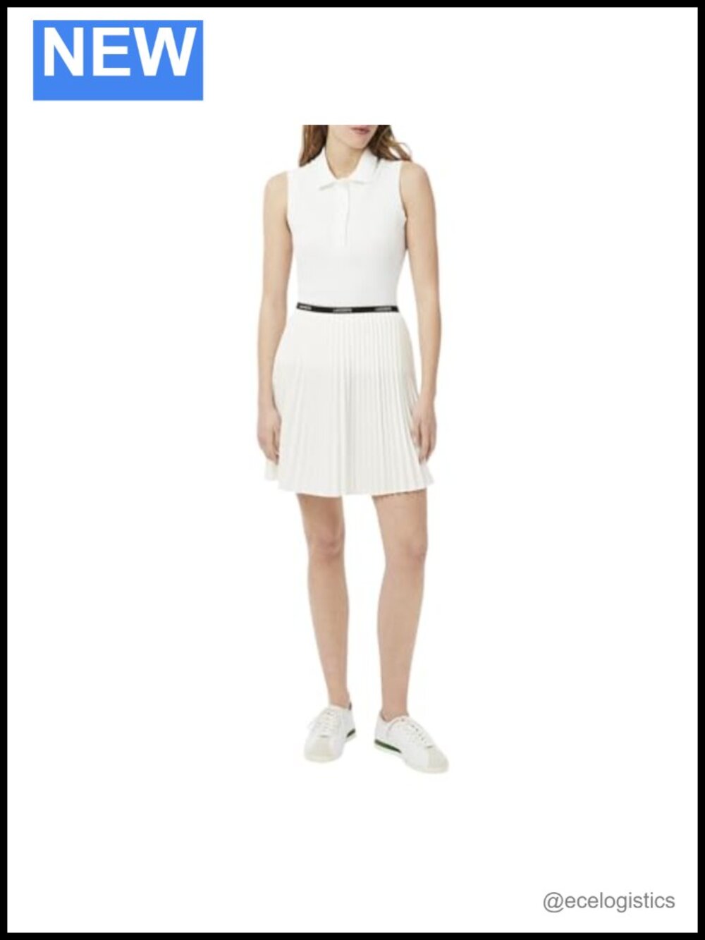 Lacoste Women's Pleated Skirt Above Knee Tennis Golf Athletic Recycled